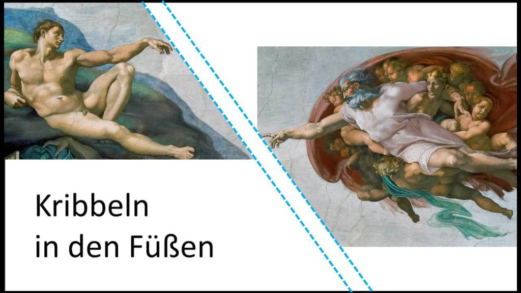 Artistic Representation of Tingling in the Feet with Classical Paintings.