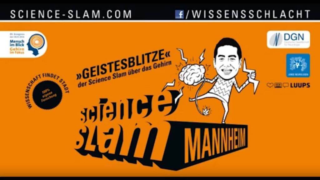 Science Slam in Mannheim about Neuronal Plasticity and the Brain.