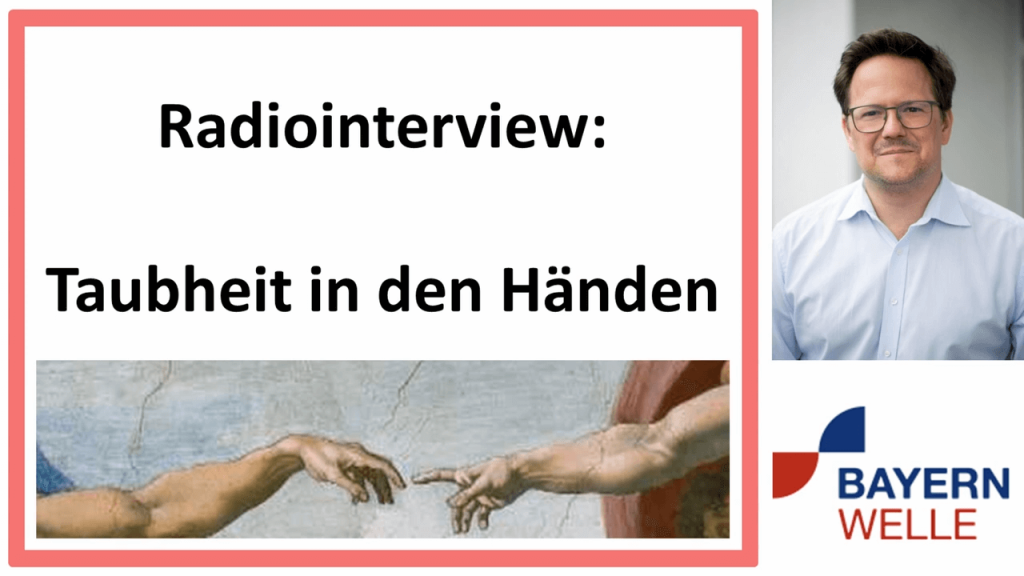 Radiointerview über Taubheit in den Händen mit einem Neurologen.