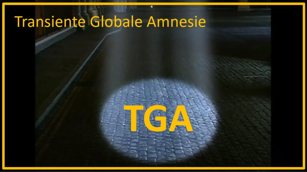 Transiente globale Amnesie (TGA) auf einem beleuchteten Boden dargestellt.
